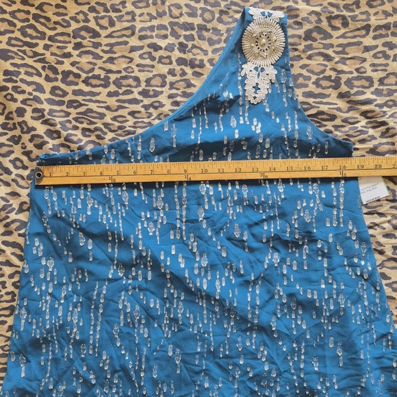 Lily Pulitzer NWT Inky Tidal Fish Clip Sienne Silk Metallic Draped Top US 8 - Picture 11 of 11